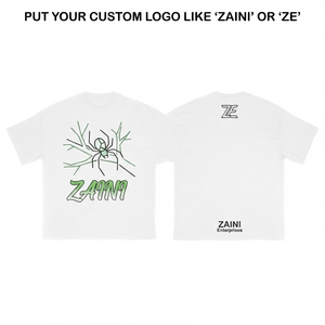 Camiseta Blanca Premium ZAINI 100% Algodón 180 GSM para Hombre con Logotipo Personalizado Impreso en la Parte Delantera, Cuello Redondo Suave Antiarrugas - Product Image 1