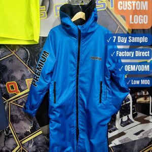 Screen Print Logo Sherpa Lined Long Sports <b>Coat</b> Waterproof Full Zip Custom OEM Wholesale - Product Image 1