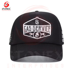 Gorra Trucker de 5 Paneles con Logotipo Personalizado, Bordado 3D, Tela de Lona Resistente, Diseño de Hojas y Letras - Product Image 4