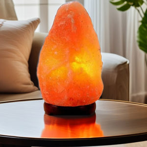 Lampe de sel rouge de l'Himalaya naturelle, très tendance, 1,5-2 kg, pour la purification de l'air, vente en gros directe d'usine de sel de cristal de roche de l'Himalaya - Product Image 5