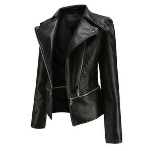 Chaqueta de Cuero para Mujer, Estilo Moderno, Diseño Ajustado, Chaqueta de Cuero para Mujer, Chaquetas para Mujer - Product Image 2