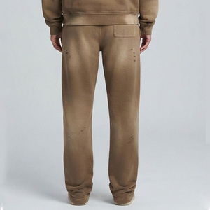 Joggers vintage délavés personnalisés pour femmes, pantalons de survêtement décontractés coupe ample en mélange de coton, style streetwear, bas de tenue tendance - Product Image 2