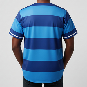 100% Polyester Sublimated Customized Men's <b>Baseball</b> Jersey Short High Quality Breathable Striped Plus Size New Arrived - Product Image 5