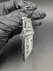 Colgante de Plata 925 con Moissanita, Joyería Hip Hop de Lujo, Brillante y Moderno, Regalo para Fiestas, Unisex - Product Image 4