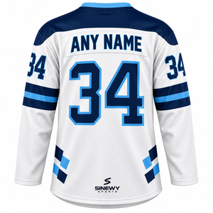 Nouveau design 2026 Maillots de hockey sur glace de haute qualité personnalisés imprimés par transfert thermique à manches courtes en tissu mesh unisexe anti-bactérien coupe ajustée - Product Image 5