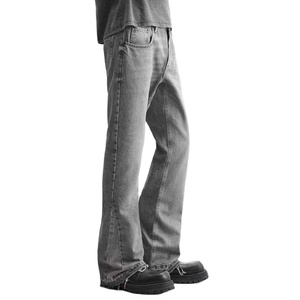 Tenue d'hiver solide et respirante personnalisée pour hommes, nouvelle version de designer, coupe originale, jean droit pour grands garçons, pantalon de skate polaire - Product Image 2