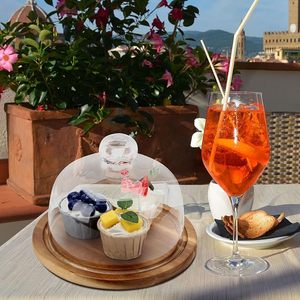 Plateau décoratif en bois d'acacia pour gâteaux et cupcakes, avec dôme en verre et base, plateau de service de 6,6 pouces pour gâteaux et fruits, idéal pour la cuisine, les fêtes et les apéritifs - Product Image 4