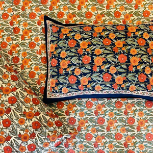 Nouvelle collection : Drap de lit King Size en coton de Jaipur, fabriqué artisanallement, imprimé à la main, 108" x 90", écologique, doux, durable, pour la maison, l'hôpital, l'hôtel - Product Image 2