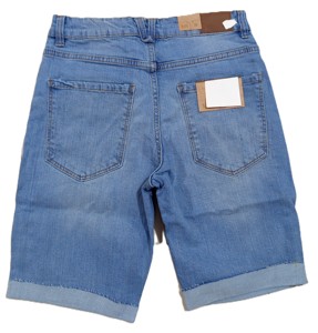 Short en denim Oxford Hip Hop pour homme, 100% fibre de bambou, séchage rapide, fermeture éclair - Product Image 2