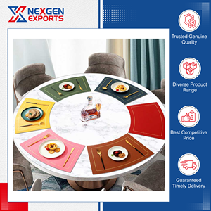 Made in India Top Notch Quality High Grade PU Leather Dining <b>Table</b> Mat Coaster for Office, Restaurant & Hotel Use at Low Cost - Product Image 5