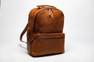 Custom Full Grain Genuine Leather Backpack <b>Men</b> Luxury Laptop <b>Bag</b> Waterproof High Capacity Wholesale Rucksack LBK-0120 - Product Image 2
