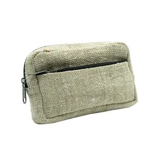 Custom Printed HEMP <b>Small</b> Wrist Cosmetic Bag Lady Style Zipper Closure Cosmetic <b>Case</b> Promotional HEMP Zippered Wrist Bag - Product Image 2