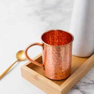 Taza de Cobre Ecológica Personalizada, Taza de Latón Martillado Vintage para Moscow Mule, Cerveza, Café, Artesanía MS - Product Image 1