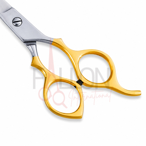 Salon Hair Cutting <b>Scissors</b> Stainless Steel Barber <b>Scissors</b> Gold Handle for Hairdresser - Product Image 2