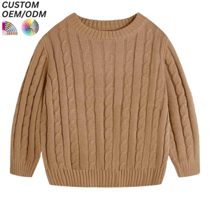 Pull en tricot décontracté pour garçons de qualité supérieure, polyester/coton, anti-boulochage, respirant, écologique, grande taille, hiver, OEM ODM - Product Image 3