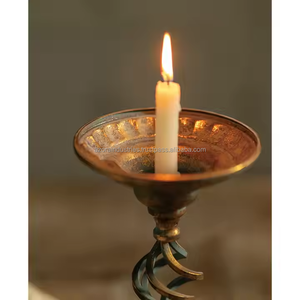 Portavelas de hierro Soporte de hierro hecho a mano Diseño europeo Boda Retro Cena romántica Decoración Hogar - Product Image 4