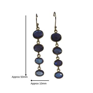 Ensemble de boucles d'oreilles pendantes en argent sterling 925 plaqué or pour femmes, pour les occasions spéciales - Product Image 6