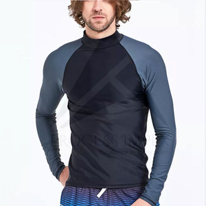 Custom <b>Men</b> Rash Guard Breathable Stretch Fabric <b>Swim</b> Shirt UV Protection Quick Dry Beach Sportswear - Product Image 1