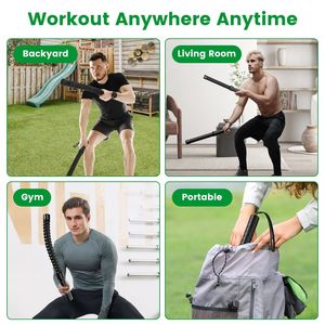 1 Par de Cuerdas de Entrenamiento Compactas y Portátiles sin Cuerda para Ejercicios en Casa con Correa para la Cintura para Mujeres y Hombres - Product Image 6