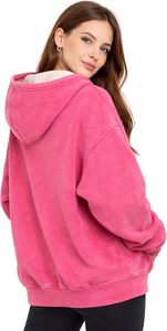 Sudadera con capucha de forro polar con lavado ácido, extragrande, premium, para hombre, de tejido grueso - Product Image 2