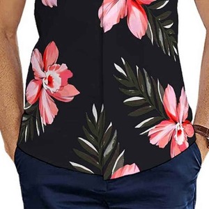 Camisas Hawaianas 100% Algodón Antiarrugas para Hombre, Camisas Hawaianas Personalizadas con Estampado Ecológico y Transpirable para Verano - Product Image 5