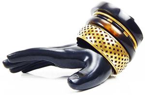 Bracelets en résine noir et blanc de haute qualité pour femmes, bracelet en laiton ivoire et Turquoise fait à la main, ensemble de bracelets pour femmes. - Product Image 2