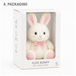 Lindo Peluche de Conejo, Juguete de Peluche Suave, Muñeco de Conejo Kawaii, Regalo para Niños, Juguete de Peluche Súper Suave para Abrazar, Conejo para Dormir - Product Image 5