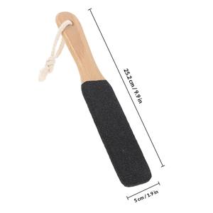 Lima de pies portátil con mango de madera, herramienta de pedicura de doble cara, exfoliante, removedor de piel muerta para hombres, mujeres y personas mayores - Product Image 4