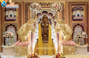 Perfect Indian Wedding Decor Entrance Ganesha Fiberglass Ganesha Statue at Wedding Lord Ganesha Statue Decoration for Wedding - Product Image 3