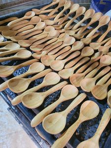 Premium Quality Modern Bamboo Long Handle Spoon Eco-Friendly Natural Wood Cooking Utensil for Camping Export VIETCHOICE - Product Image 2