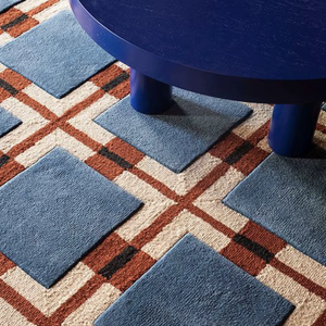 Alfombra Moderna de Lana Hecha a Mano con Diseño Geométrico, Abstracta, Ecológica, de Pelo Corto, de Lujo, para Decoración de Sala de Estar y Dormitorio - Product Image 3