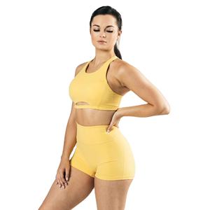 Soutien-gorge de sport à col haut pour femmes personnalisé coupe ajustée débardeur d'entraînement Spandex Nylon respirant équipement de Fitness pour courir Yoga antichoc - Product Image 6