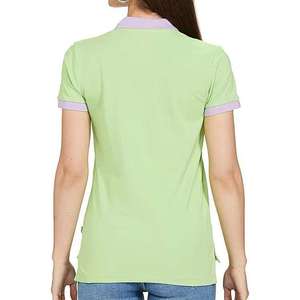 เสื้อโปโลกอล์ฟผู้หญิงแบบสปอร์ตสั่งทำขายส่ง ผ้าโพลีเอสเตอร์ แขนสั้น ทรงลำลอง สีพื้น ปักลาย สำหรับฤดูร้อน - Product Image 2