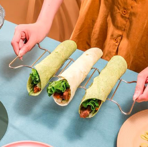 Hot Sale Taco Holder <b>Stand</b> Premium Quality Stainless Steel Dishwasher Safe Metal Rack <b>Plate</b> Tray for Restaurant Supplies - Product Image 5