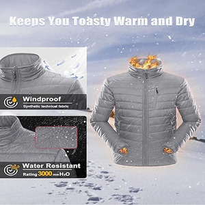 Lightweight Down <b>Jacket</b> Comfortable Puffer Coat Durable Quilted <b>Jacket</b> Windproof Winter Outerwear Down <b>Jacket</b> <b>for</b> <b>Men</b> Women - Product Image 4