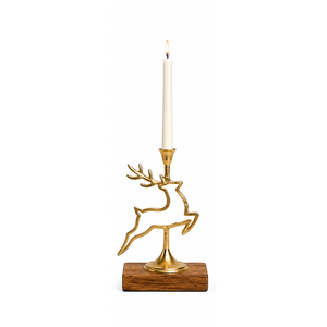 Candelabro de metal hecho a mano para árbol de Navidad, soporte para velas de aluminio plateado y dorado, centro de mesa navideño para decoración del hogar - Product Image 5