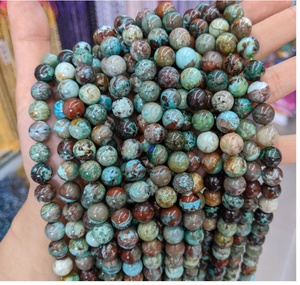 ลูกปัดคริสโซคอลล่าธรรมชาติทรงเหลี่ยม เรียบเนียน ร้อยเป็นเส้นยาว 15 นิ้ว สีฟ้าเขียว สำหรับทำเครื่องประดับแฮนด์เมด ขายส่ง ZUBEDA GEMS - Product Image 6