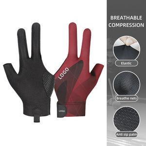 Durable Breathable Non slip 3 Finger <b>Billiard</b> Gloves Left or Right Hand Pool Cue Gloves - Product Image 2
