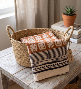Paréo en coton indien imprimé à la main pour femme, idéal comme paréo de plage ou écharpe d'été légère - Product Image 6