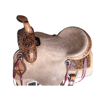 Beautiful New Western Genuine Leather Rider's Trust Comfortable Buffalo Leather <b>Saddle</b> for Barrel Racing Endurance Any Size - Product Image 5