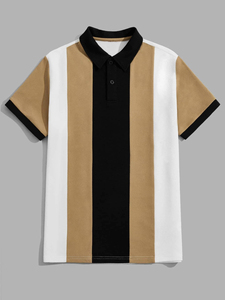 เสื้อเชิ้ตผู้ชายผ้าฝ้ายถัก 100% แขนสั้น สไตล์ลำลอง ความยาวปกติ - Product Image 5