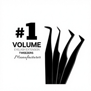Pinzas de extensión de pestañas personalizables con logotipo Herramienta de aplicación de pestañas de calidad premium para artistas profesionales de pestañas - Product Image 1