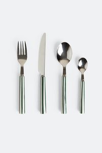Complete Metal <b>Flatware</b> Set Stainless Steel Cutlery Collection Including Fork Spoon Knife For Home Restaurant Hotel Dining - Product Image 4