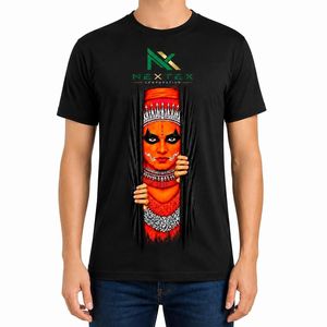 T-shirt personnalisé pour homme avec imprimé 3D Folk Art déchiré, style streetwear culturel décontracté d'été, en coton respirant, haut graphique - Product Image 1