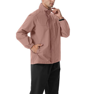 Chaqueta Cortavientos Impermeable para Hombre, de Secado Rápido, Colores Sólidos, con Cremallera y Capucha Gruesa, Ideal para Correr - Product Image 4