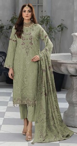 Dhwaja Export Faux Georgette Embroidered Semi Stitched Salwar Suit - Product Image 2