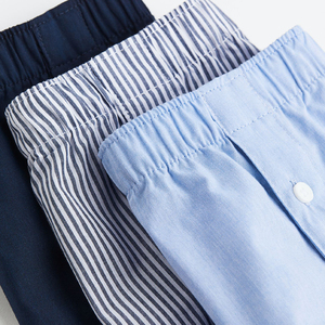 RABUSH SPORTS Calzoncillos bóxer de cintura alta elástica para hombre, de algodón tejido con patrón liso - Product Image 2