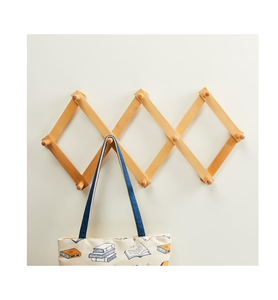 Perchero/Estante de Madera Moderno Hecho a Mano con Acabado de Alta Calidad, Diseño de Madera en 2 Colores Diferentes, Organizador de Pared para el Hogar, Percheros para Ropa - Product Image 4