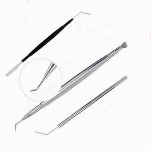 Séparateur de cils noir moderne en acier inoxydable, applicateur de permanente pour cils, instrument de coiffage des sourcils, beauté professionnelle - Product Image 2