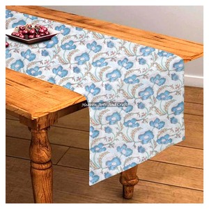Indian Hand Block Printed Cotton Handmade Modern Style Table Decoration Table <b>Runners</b> For Wedding Events Home Decor Outdoor Use - Product Image 1